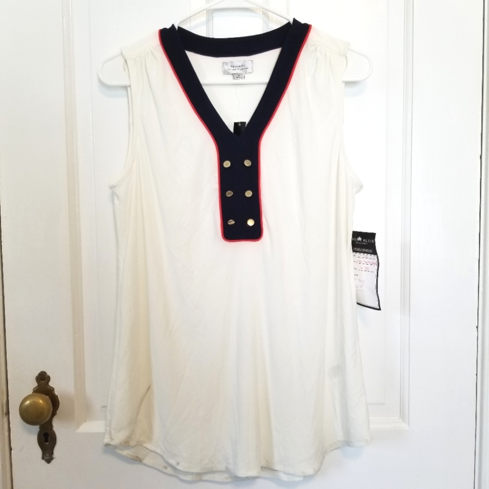 *NEW* TAHARI Tank with Gold Buttons